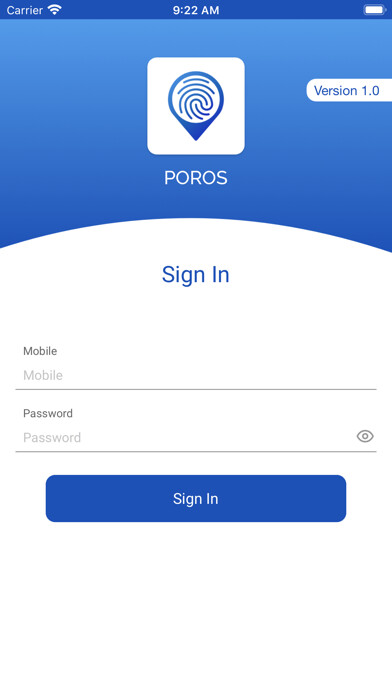 Emulate iPhone app Poros GPS based Attendance app using MyAndroid
