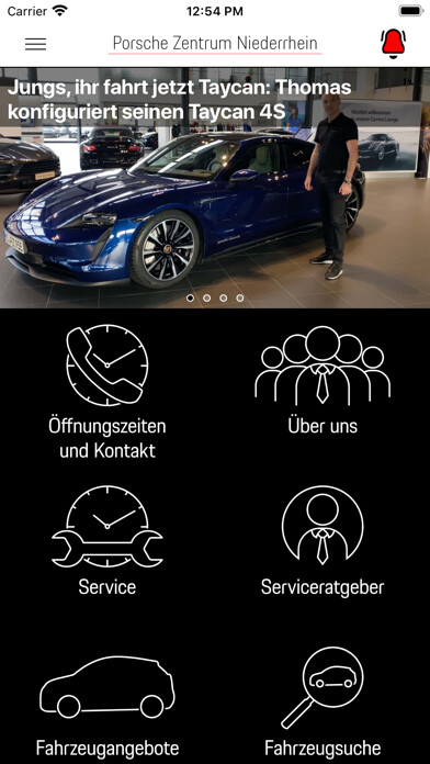 Emulate iPhone app Porsche Zentren am Niederrhein using MyAndroid