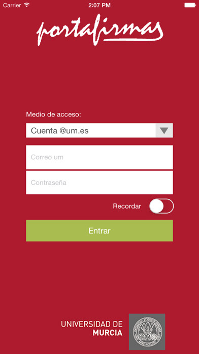 Emulate iPhone app Portafirmas de e-Documentos using MyAndroid