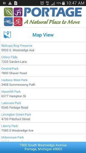 Run android online APK Portage, MI Parks from MyAndroid or emulate Portage, MI Parks using MyAndroid