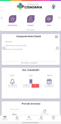 Emulate Android APK Portal da Cidadania