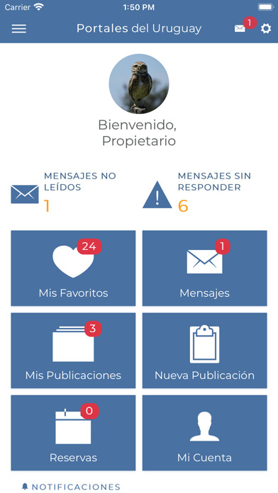 Emulate iPhone app Portales del Uruguay using MyAndroid