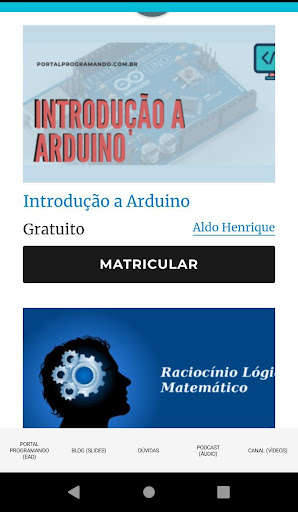 Run android online APK Portal Programando (Courses and IDE - Free) from MyAndroid or emulate Portal Programando (Courses and IDE - Free) using MyAndroid