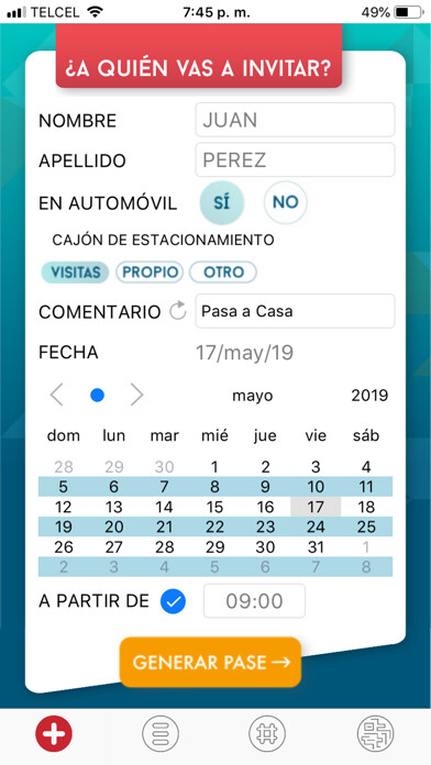 Emulate iPhone app Portero QR using MyAndroid