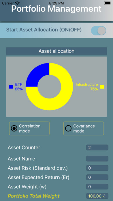 Emulate iPhone app Portfolio Management using MyAndroid