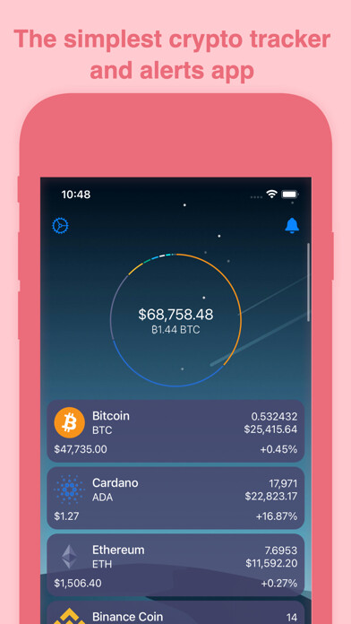 Emulate iPhone app Portfolio View: Crypto Tracker using MyAndroid Emulate iPhone app Portfolio View: Crypto Tracker using MyAndroid
