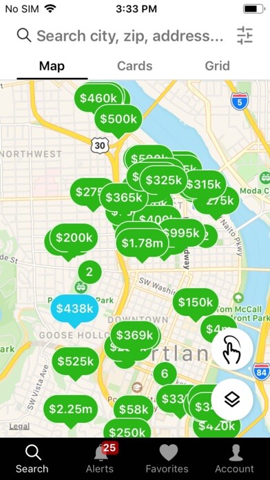 Emulate iPhone app Portland Realty Team using MyAndroid