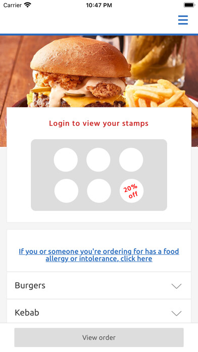 Emulate iPhone app Portobello American Burgers, using MyAndroid Emulate iPhone app Portobello American Burgers, using MyAndroid