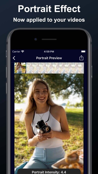 Emulate iPhone app Portrait Video - Blurry Effect using MyAndroid