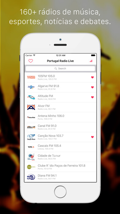 Emulate iPhone app Portugal Radio Live FM : Listen to 160 Portuguese radio stations. using MyAndroid Emulate iPhone app Portugal Radio Live FM : Listen to 160 Portuguese radio stations. using MyAndroid