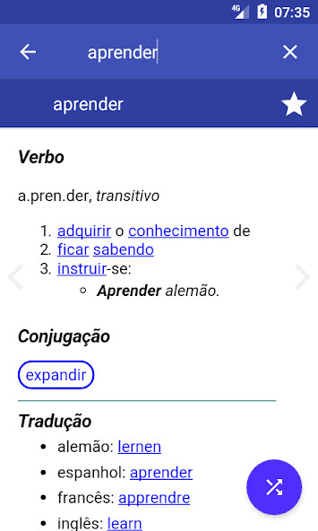 Run android online APK Portuguese Dictionary Offline from MyAndroid or emulate Portuguese Dictionary Offline using MyAndroid