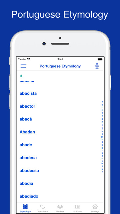 Emulate iPhone app Portuguese Etymology using MyAndroid Emulate iPhone app Portuguese Etymology using MyAndroid