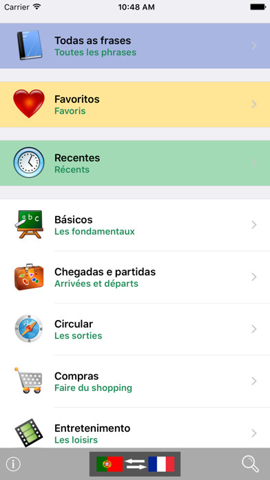Emulate iPhone app Portuguese / French Talking Phrasebook Translator Dictionary - Multiphrasebook using MyAndroid Emulate iPhone app Portuguese / French Talking Phrasebook Translator Dictionary - Multiphrasebook using MyAndroid