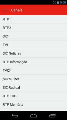 Emulate Android APK Portuguese Television Guide