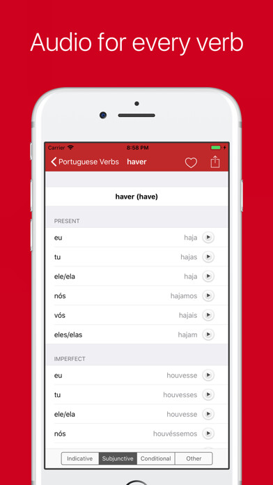 Emulate iPhone app Portuguese Verb Conjugator using MyAndroid Emulate iPhone app Portuguese Verb Conjugator using MyAndroid