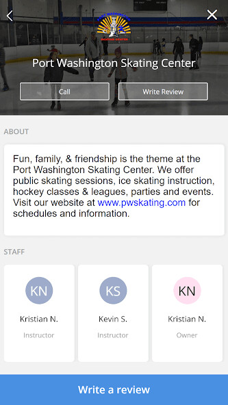 Run android online APK Port Washington Skating Center from MyAndroid or emulate Port Washington Skating Center using MyAndroid