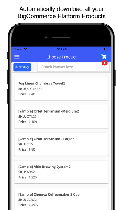 Emulate iPhone app POS for BigCommerce using MyAndroid Emulate iPhone app POS for BigCommerce using MyAndroid