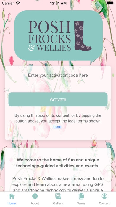 Emulate iPhone app Posh Frocks and Wellies using MyAndroid