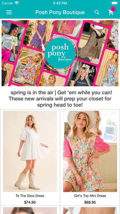 Emulate iPhone app Posh Pony Boutique using MyAndroid