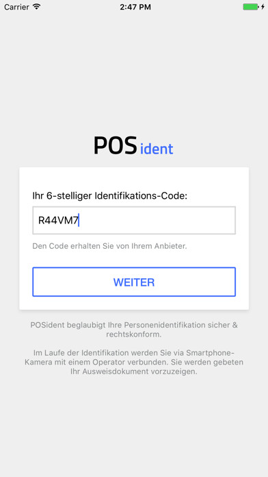 Emulate iPhone app POSident - Video Legitimierung using MyAndroid Emulate iPhone app POSident - Video Legitimierung using MyAndroid