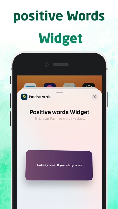 Emulate iPhone app Positive Words Widget using MyAndroid