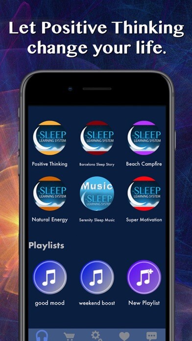Emulate iPhone app Positivity Sleep Hypnosis using MyAndroid