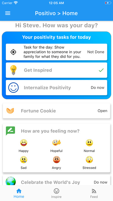 Emulate iPhone app Positivo - The Positivity App using MyAndroid Emulate iPhone app Positivo - The Positivity App using MyAndroid