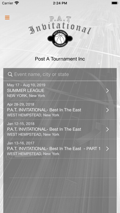 Emulate iPhone app Post A Tournament Inc. using MyAndroid