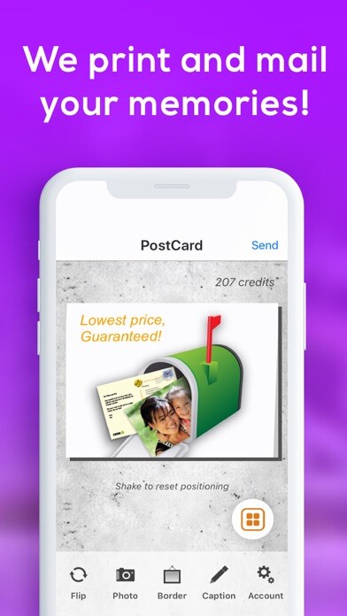 Emulate iPhone app Postcard App by SnapShot using MyAndroid