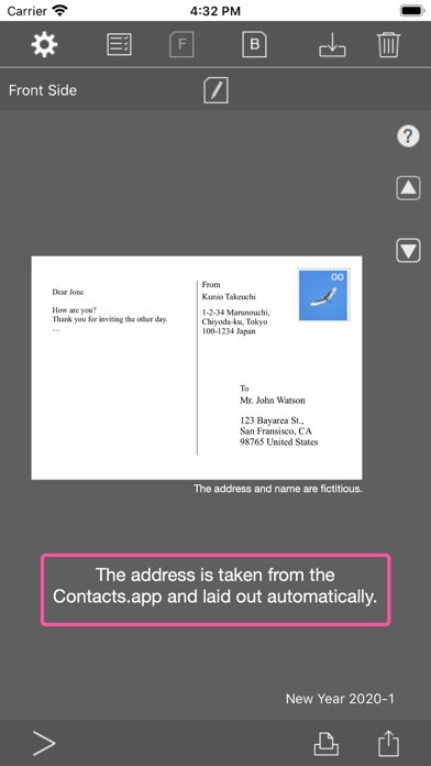 Emulate iPhone app postcardCafe Atelier using MyAndroid