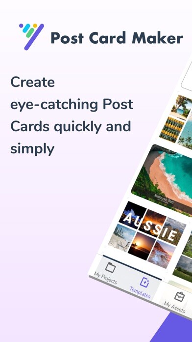 Emulate iPhone app Postcard Maker by Desygner using MyAndroid