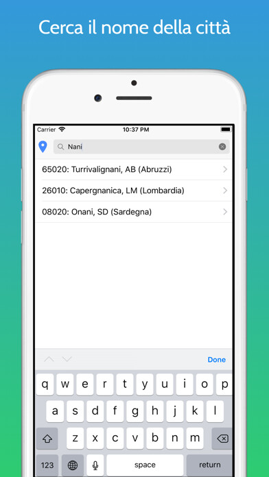 Emulate iPhone app Postcode Italy using MyAndroid Emulate iPhone app Postcode Italy using MyAndroid