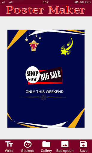 Run android online APK Poster Maker and Advertisement Banner Designer from MyAndroid or emulate Poster Maker and Advertisement Banner Designer using MyAndroid