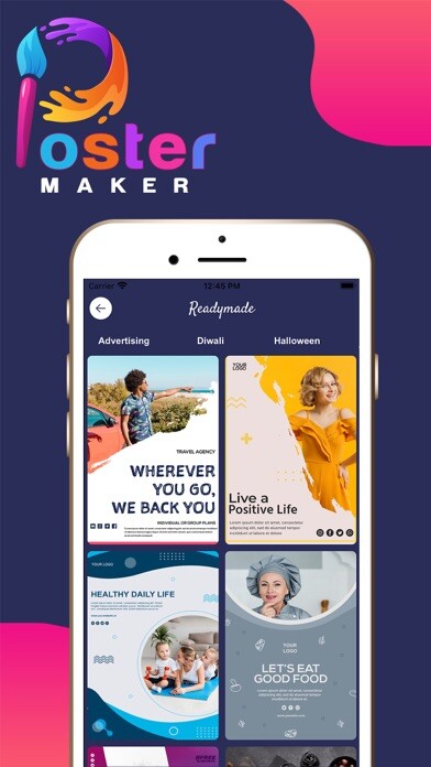 Emulate iPhone app Poster Maker Template Maker using MyAndroid Emulate iPhone app Poster Maker Template Maker using MyAndroid
