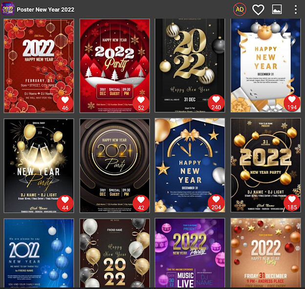 Run android online APK Poster New Year 2022 from MyAndroid or emulate Poster New Year 2022 using MyAndroid