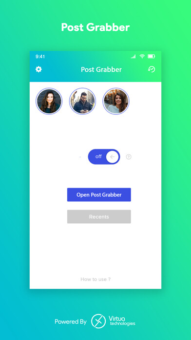 Emulate iPhone app Post Grabber using MyAndroid