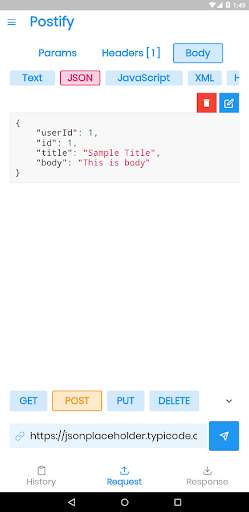 Run android online APK Postify - REST API Client from MyAndroid or emulate Postify - REST API Client using MyAndroid