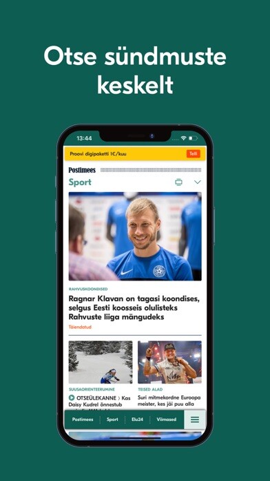 Emulate iPhone app Postimees Sport using MyAndroid
