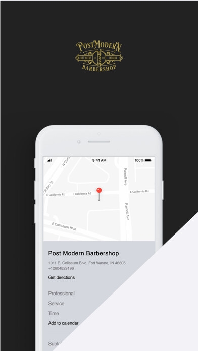 Emulate iPhone app Post Modern Barbershop using MyAndroid Emulate iPhone app Post Modern Barbershop using MyAndroid