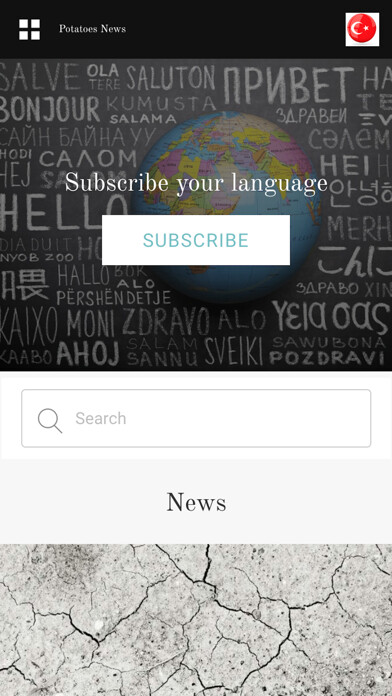 Emulate iPhone app POTATOES NEWS using MyAndroid