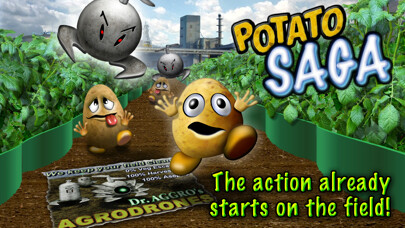 Emulate iPhone app POTATO STORY - action runner fun game using MyAndroid