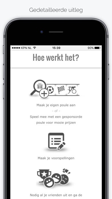 Emulate iPhone app Poules.com using MyAndroid