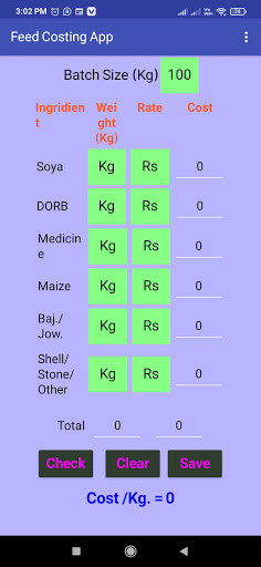 Run android online APK Poultry Feed Costing from MyAndroid or emulate Poultry Feed Costing using MyAndroid