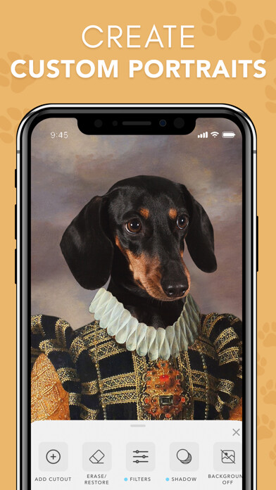 Emulate iPhone app Pounce - Pet Photo Editor using MyAndroid