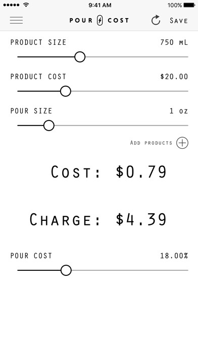 Emulate iPhone app Pour Cost using MyAndroid Emulate iPhone app Pour Cost using MyAndroid