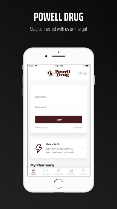 Emulate iPhone app Powell Drug using MyAndroid