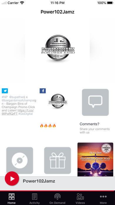 Emulate iPhone app Power102Jamz using MyAndroid