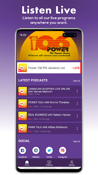 Emulate Android APK Power 106 FM Jamaica
