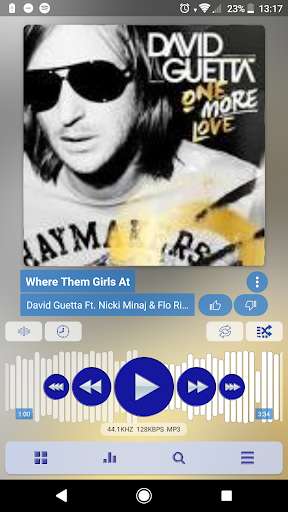 Run android online APK Poweramp v3 skin blue light from MyAndroid or emulate Poweramp v3 skin blue light using MyAndroid