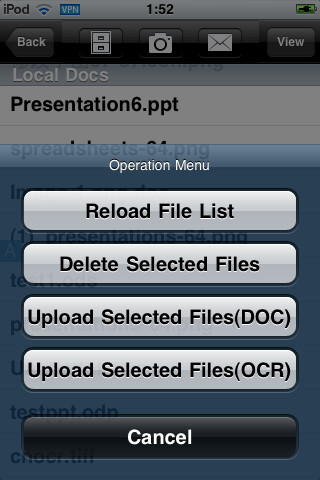 Emulate iPhone app PowerDocs Lite (Google Docs™ Client) using MyAndroid Emulate iPhone app PowerDocs Lite (Google Docs™ Client) using MyAndroid